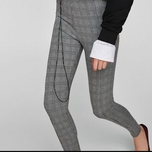 Checked legging pants